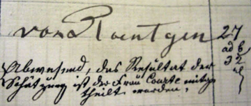 Unterschrift des Geheimrath Dr. jur. August von Roentgen