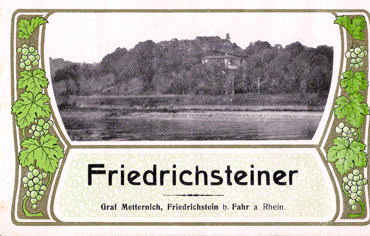 Weinflaschen-Etikett: 1920er Friedrichsteiner