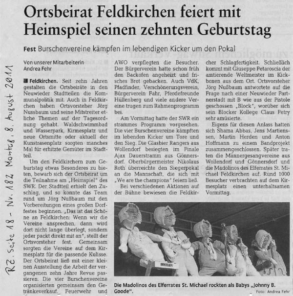 10 Jahre Ortsbeirat Neuwied-Feldkirchen & SWR1 Heimspiel Feldkirchen 2011