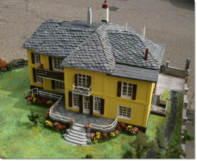 Modell der Roentgen-Villa, Maßstab 1:60
